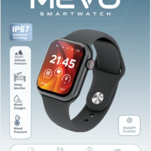 ساعة موكسيدو MEVO الذكية بشاشة AMOLED مقاس 1.71 بوصة – أسود