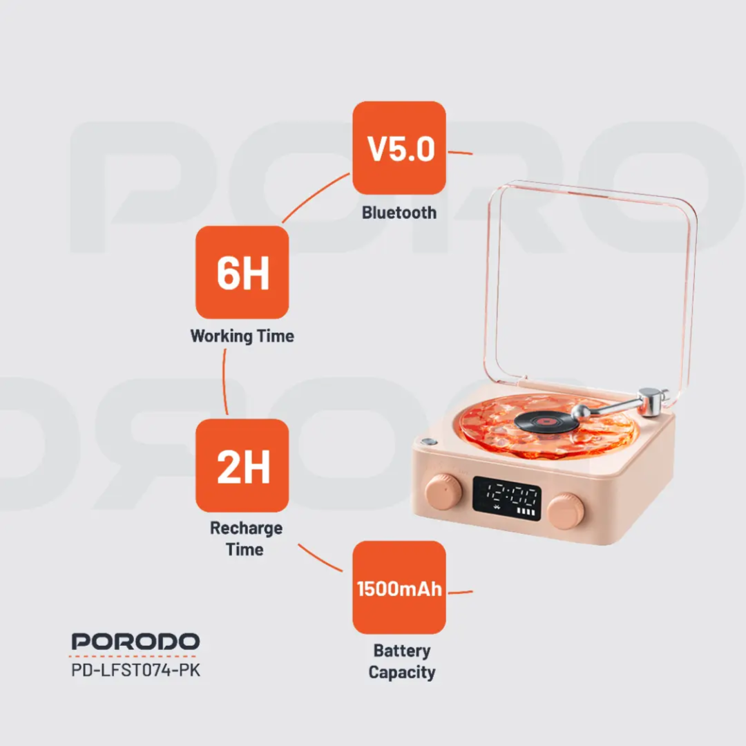 Porodo Lifestyle White Noise Portable Speaker