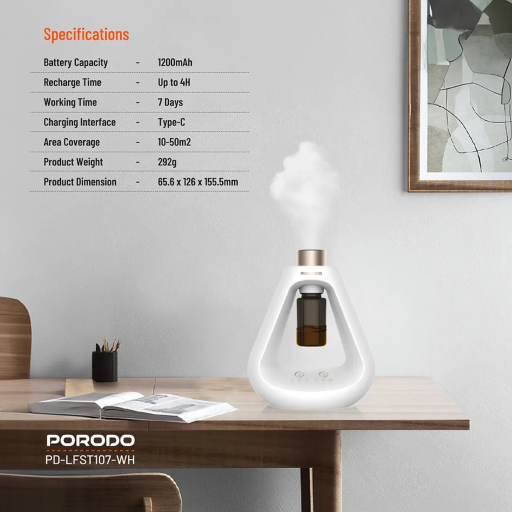 Porodo Lifestyle Aroma Sphere LFS107- White/black