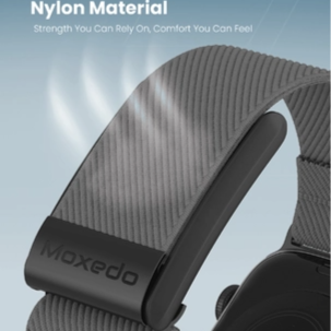 Moxedo Hybrid fit-weave Nylon Braided Band For iWatch & WH 4.0- GREY