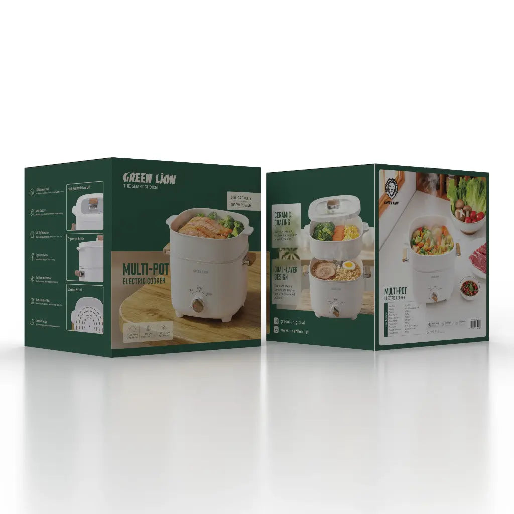 GREEN LION - MULTI-POT ELECTRIC COOKER 1000W 2.5 CAPACITY