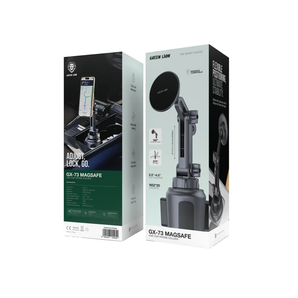 حامل هاتف السيارة ماج سيف Green Lion GX-73 في حامل الكوب
