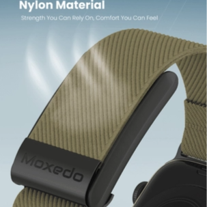 سوار موكسيدو Hybrid Fit-Weave نايلون مجدول لساعة iWatch وWH 4.0 – أخضر