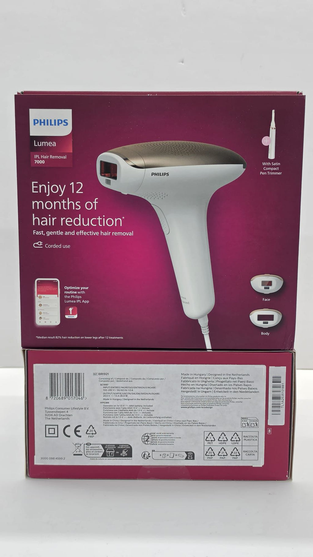 جهاز إزالة الشعر بالليزر Lumea IPL 7000 من Philips