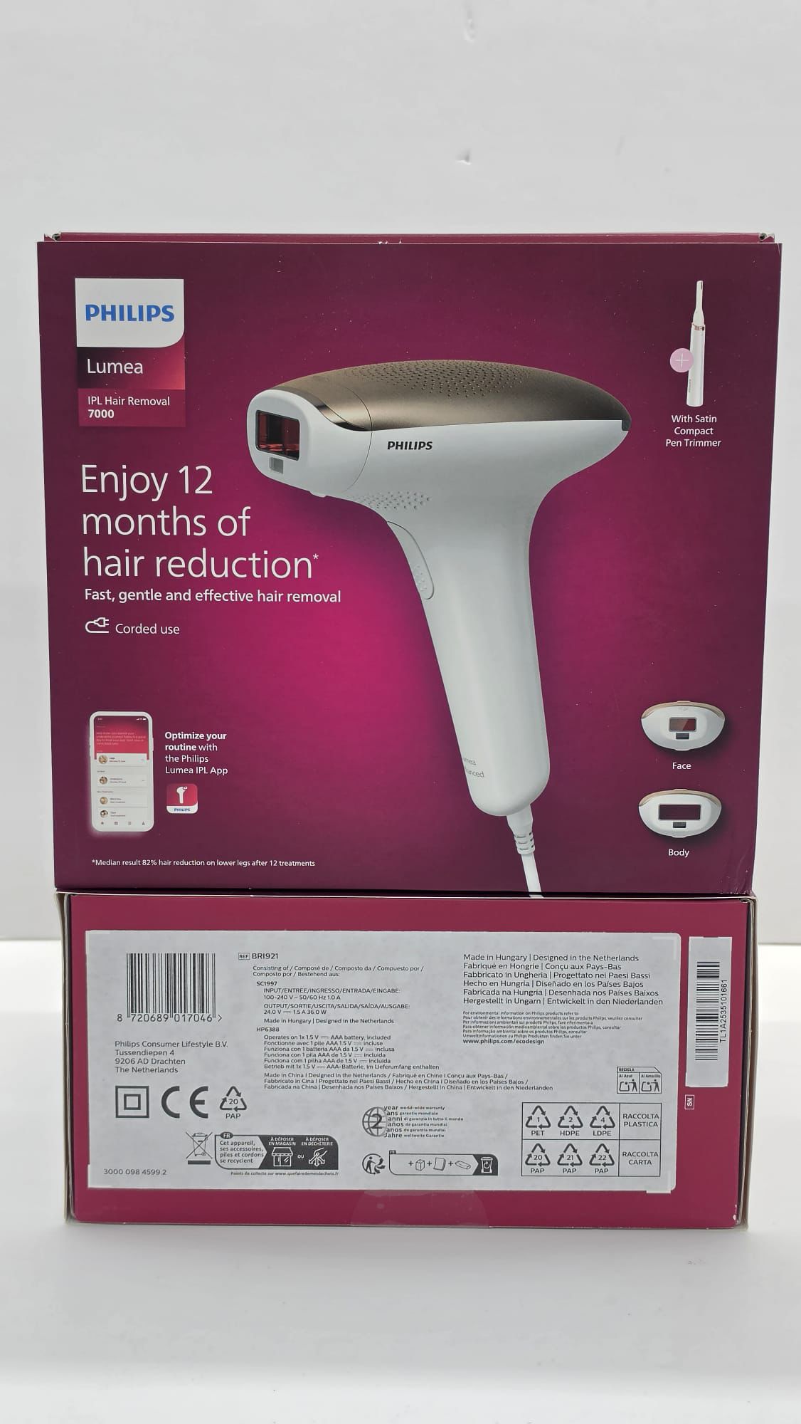PHILIPS LUMEA IPL HAIR REMOVAL 7000