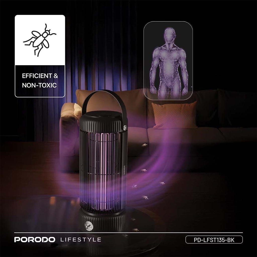 PORODO PORTABLE 2-IN-1 INSECT KILLER LAMP SAFE AND SILENT OPERATION