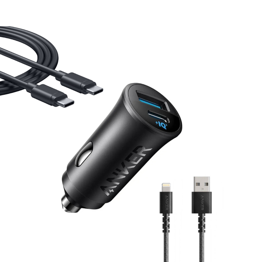 Anker 30W 2-Port Car Charger With 2 Cables B2741H11