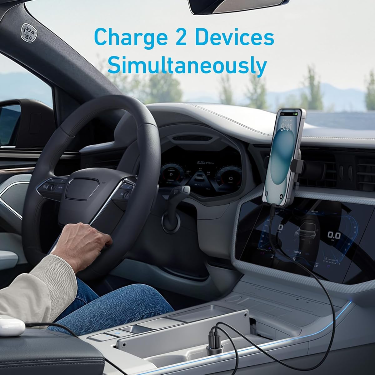 Anker 30W 2-Port Car Charger With 2 Cables B2741H11
