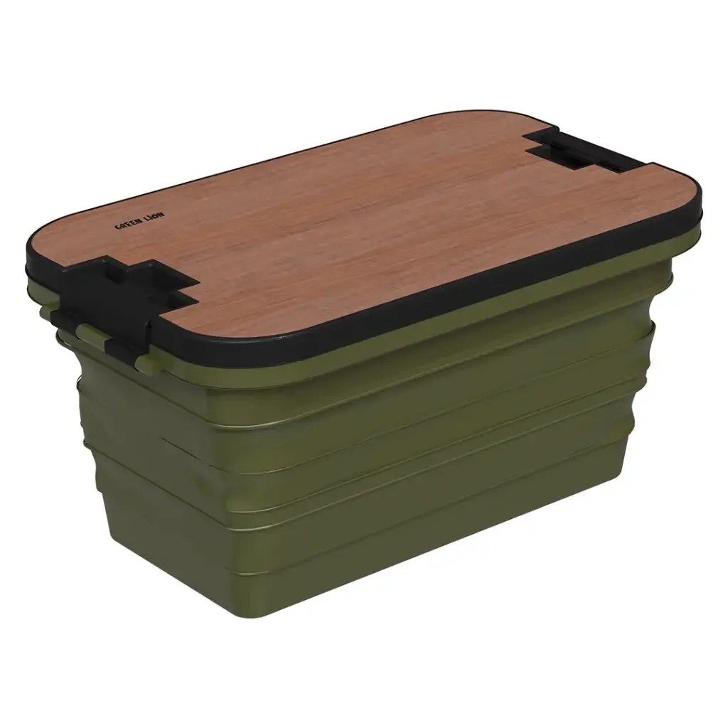 GREEN LION Folding Basket with Built-In Table (32L)