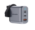 Moxedo Volton II PD GaN 70 W Charger Fast Charger with 2 USB-C & 1 USB-A Port