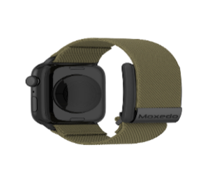 Moxedo Hybrid fit-weave Nylon Braided Band For iWatch & WH 4.0 - BLACK