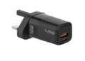 شاحن Moxedo سريع الشحن بقدرة 20 واط بتقنية GaN مع منفذ USB-C ومنفذ USB-A