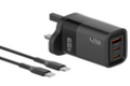 Moxedo Fast Charging 65w GaN Charger With DUAL USB-C / USB-A PORT & USB-C CABLE