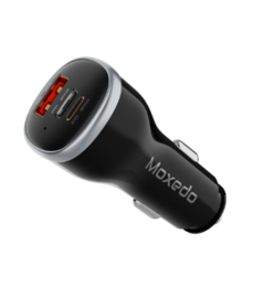 Moxedo Ultra Fast Car Charger With USB-C,USB-A & Lightning Port