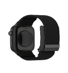 Moxedo Hybrid fit-weave Nylon Braided Band For iWatch & WH 4.0 - BLACK