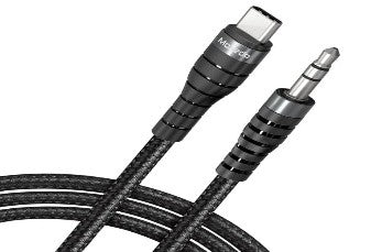 MOXEDO USB-C TO 3.5MM AUX BRAIDED AUDIO CABLE 1.2M -BLACK
