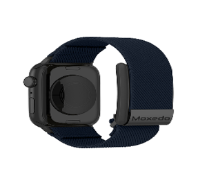 Moxedo Hybrid fit-weave Nylon Braided Band For iWatch & WH 4.0 - BLACK