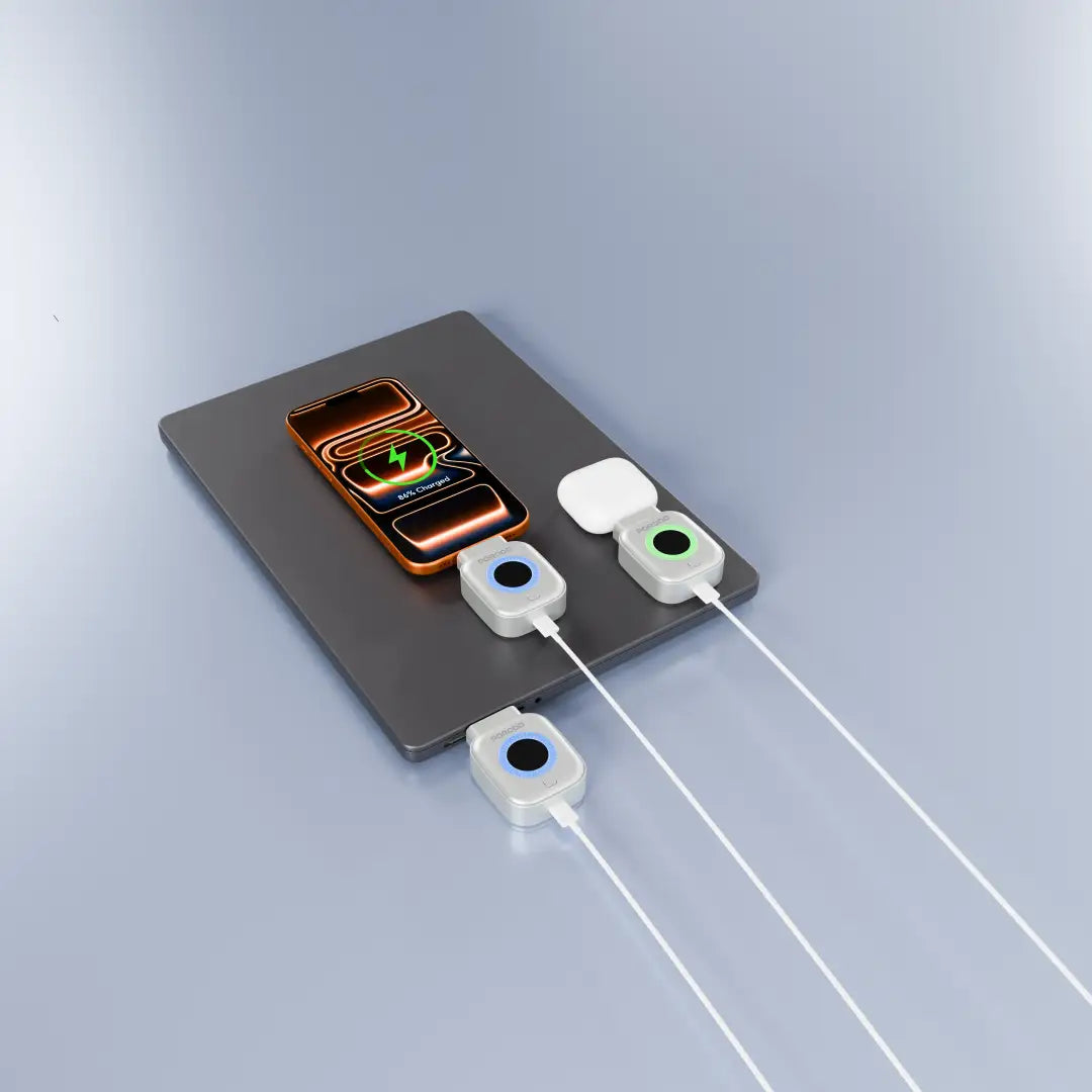 Porodo Auto Release Smart Auto-Cutoff Charging Adapter