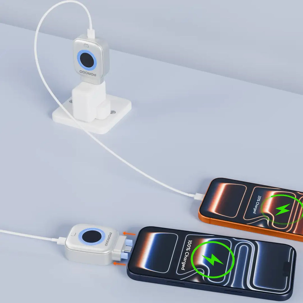Porodo Auto Release Smart Auto-Cutoff Charging Adapter