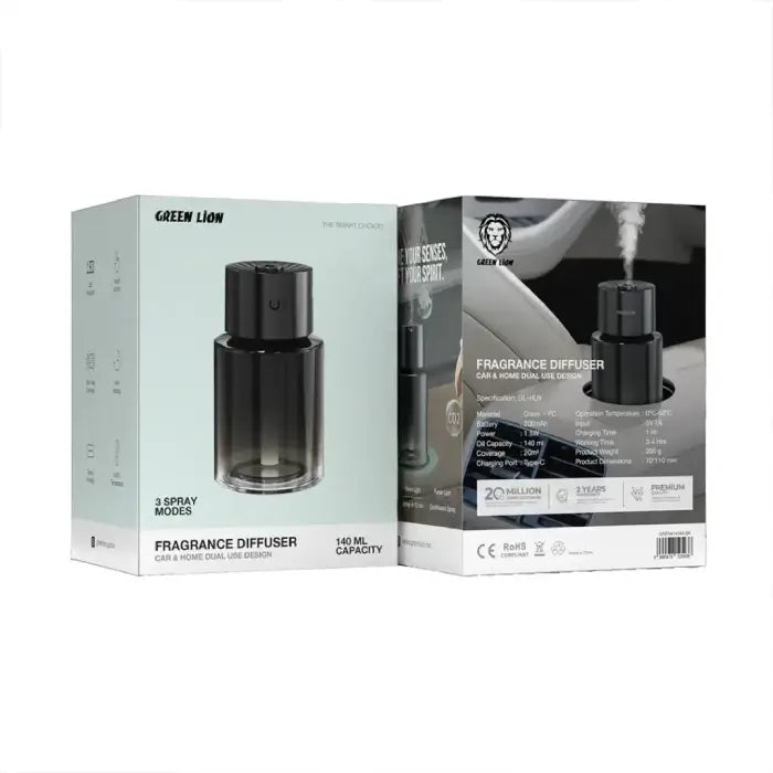 GREEN LION - FRAGRANCE DIFFUSER CAR AND HOME DUAL DESIGN