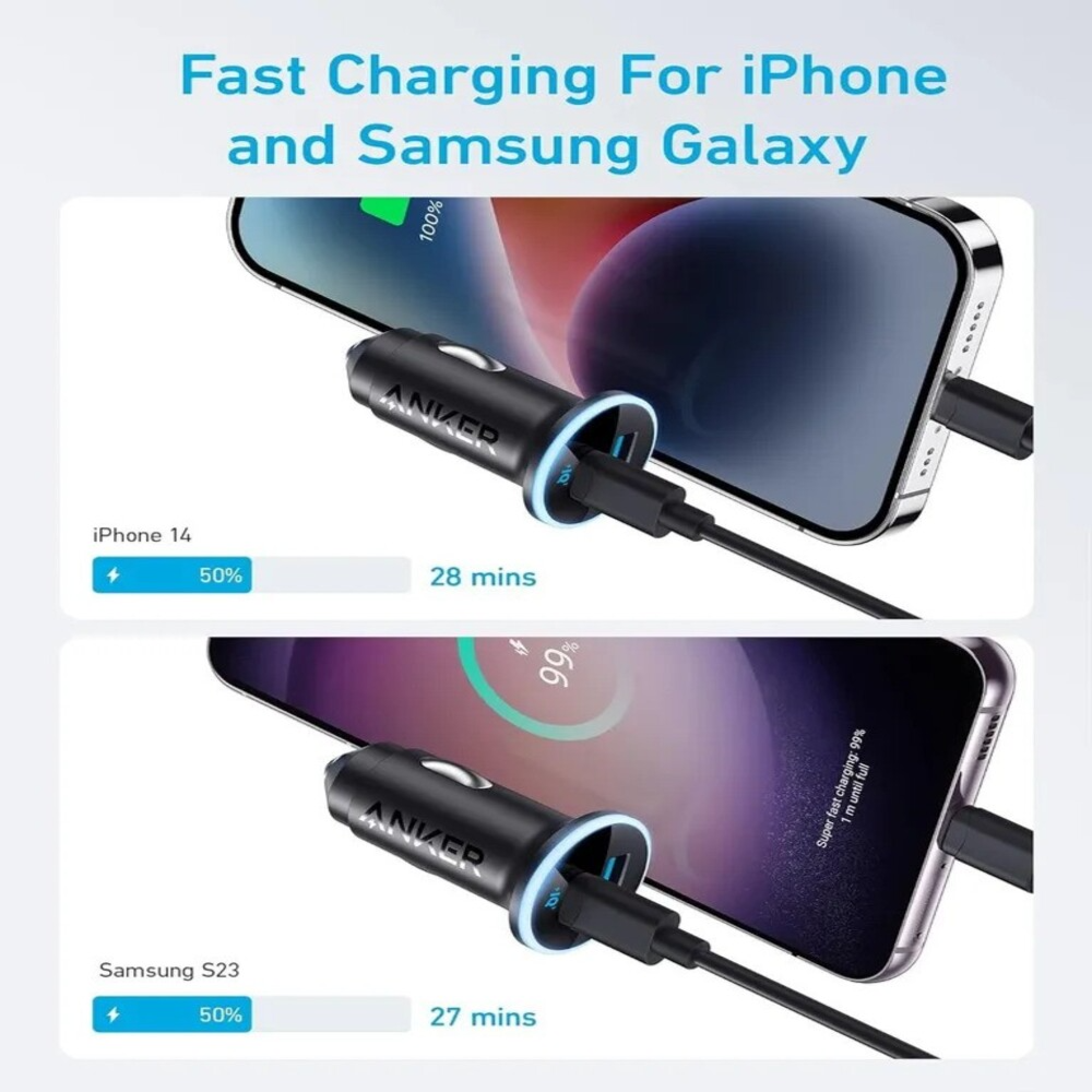 Anker 323 Car Charger 52.5w A2735h11