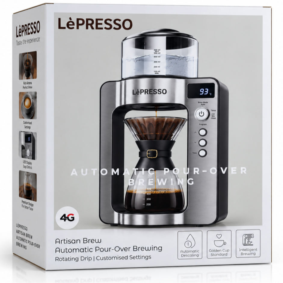 ليبرسو أرتيزان برو – ماكينة تحضير قهوة أوتوماتيكية بطريقة السكب Pour-Over مع تقطير دوّار وإعدادات مخصّصة