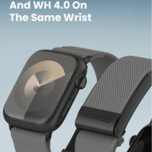 Moxedo Hybrid fit-weave Nylon Braided Band For iWatch & WH 4.0- GREY