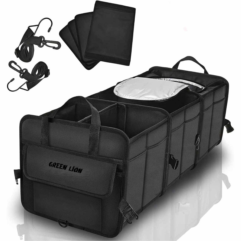 Green Lion Car Trunk Organizer 80L - Black