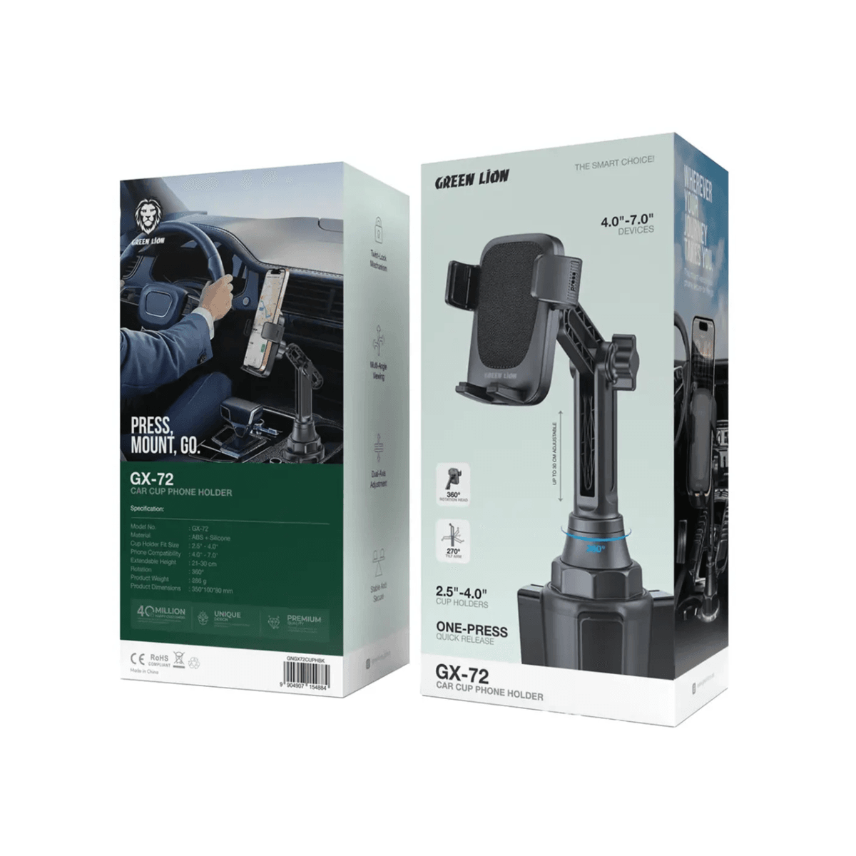 حامل الهاتف بكوب السيارة Green Lion GX-72