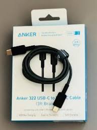 ANKER - 322 USB-A USB-C CABLE 3ft