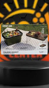 GREEN LION Folding Basket with Built-In Table (32L)