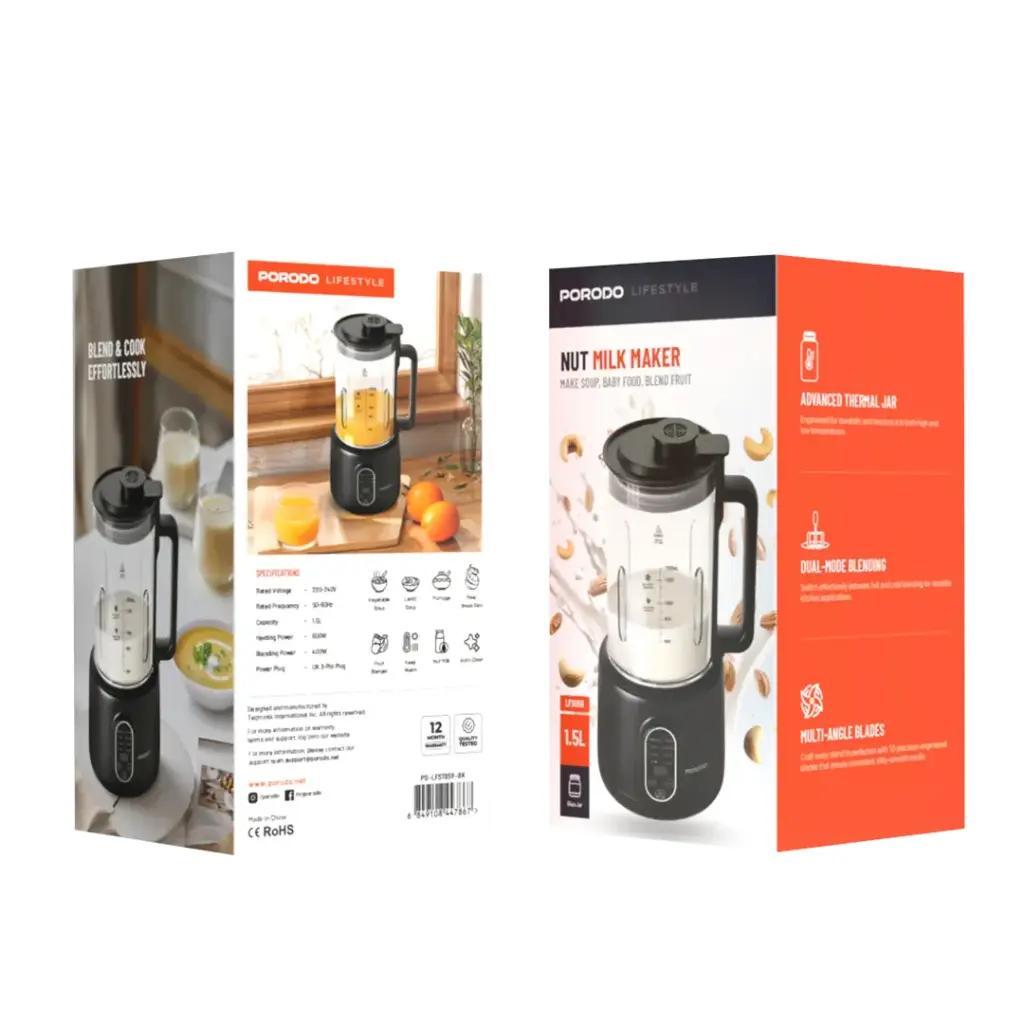 PORODO Lifestyle Nut Milk Maker – صانعة حليب المكسرات 1.5 لتر